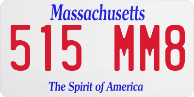 MA license plate 515MM8