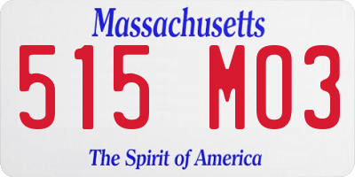 MA license plate 515MO3