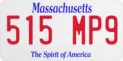 MA license plate 515MP9