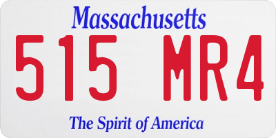 MA license plate 515MR4