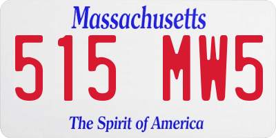 MA license plate 515MW5
