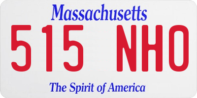 MA license plate 515NH0