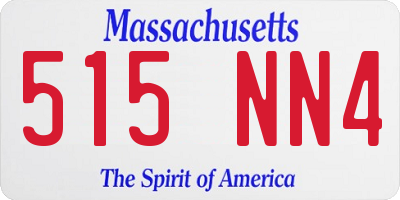MA license plate 515NN4