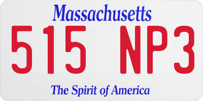MA license plate 515NP3