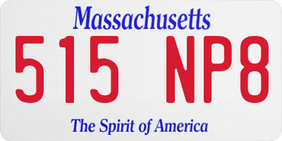 MA license plate 515NP8