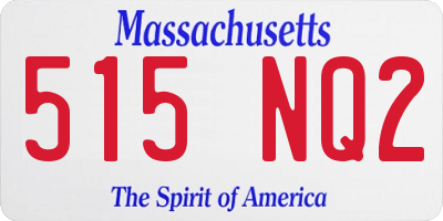 MA license plate 515NQ2