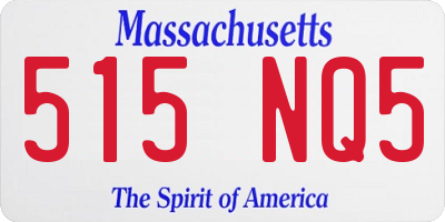 MA license plate 515NQ5