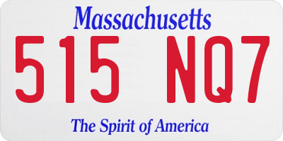 MA license plate 515NQ7