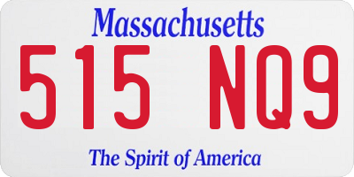 MA license plate 515NQ9