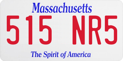 MA license plate 515NR5