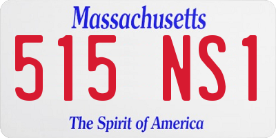 MA license plate 515NS1