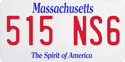 MA license plate 515NS6