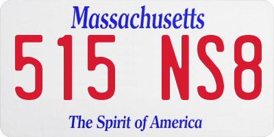 MA license plate 515NS8