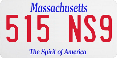 MA license plate 515NS9