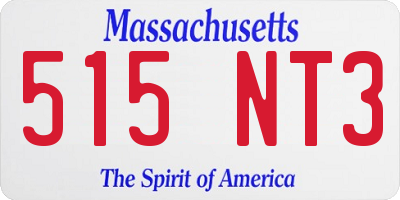 MA license plate 515NT3