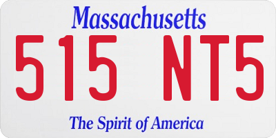 MA license plate 515NT5