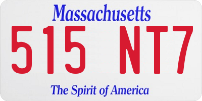 MA license plate 515NT7