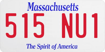 MA license plate 515NU1