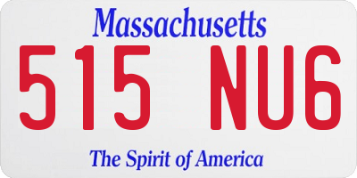MA license plate 515NU6