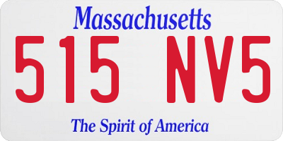 MA license plate 515NV5