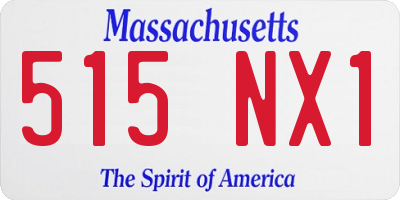 MA license plate 515NX1