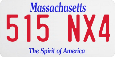 MA license plate 515NX4