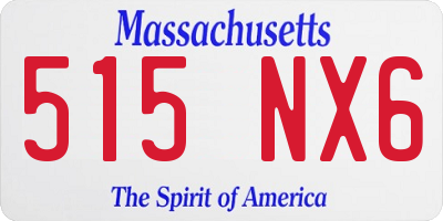 MA license plate 515NX6
