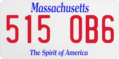 MA license plate 515OB6