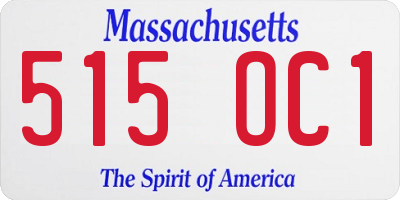 MA license plate 515OC1