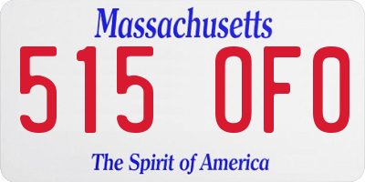 MA license plate 515OF0