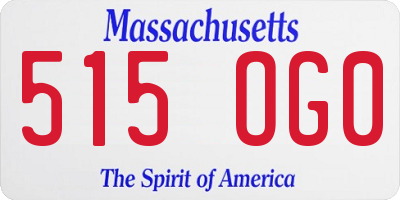 MA license plate 515OG0
