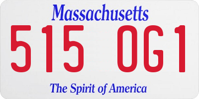 MA license plate 515OG1