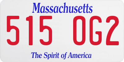 MA license plate 515OG2