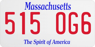 MA license plate 515OG6