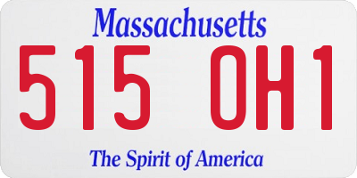 MA license plate 515OH1