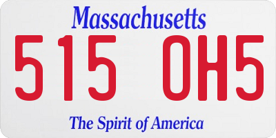 MA license plate 515OH5
