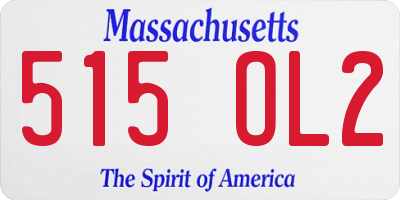MA license plate 515OL2