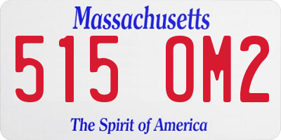 MA license plate 515OM2