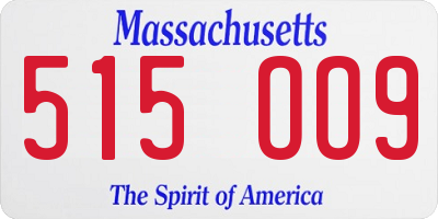 MA license plate 515OO9