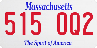 MA license plate 515OQ2