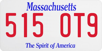 MA license plate 515OT9