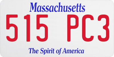 MA license plate 515PC3