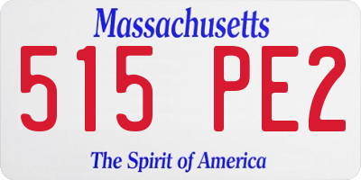 MA license plate 515PE2