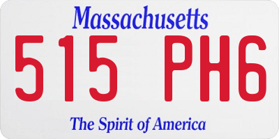 MA license plate 515PH6