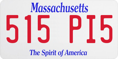 MA license plate 515PI5