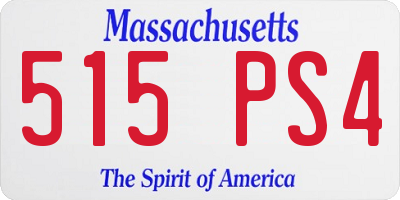 MA license plate 515PS4