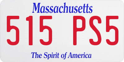 MA license plate 515PS5
