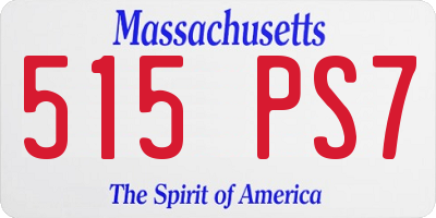 MA license plate 515PS7