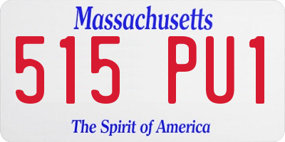 MA license plate 515PU1