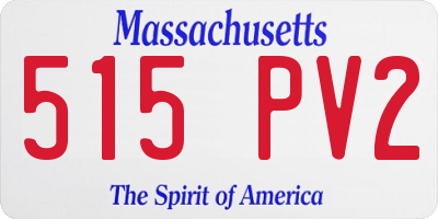 MA license plate 515PV2